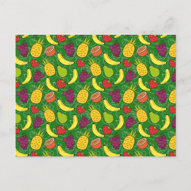 Fruit seamless pattern | Fruit surface pattern 7 Postcard (Front)