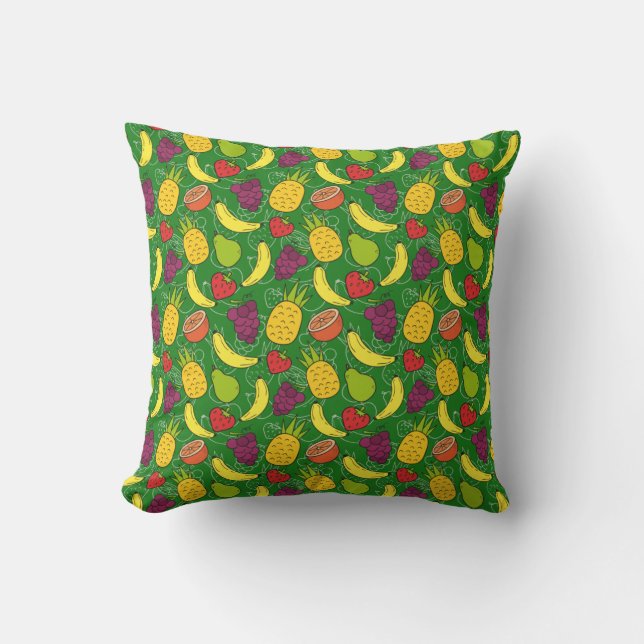 Fruit seamless pattern | Fruit surface pattern 7 Throw Pillow (Front)