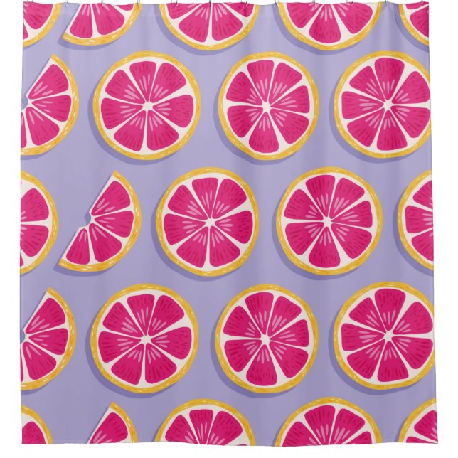 Fruit seamless pattern, grapefruit slices with sha (Front)