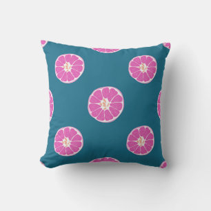 Fruit seamless pattern with orange. abstract,art,b throw pillow