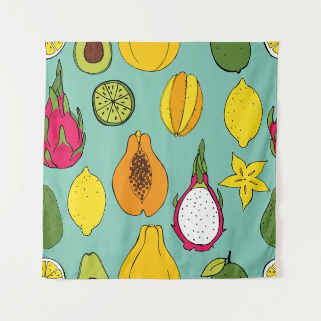 Fruit. Seamless vintage pattern Tapestry (Front)
