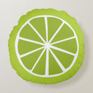 Fruit slice design round pillow