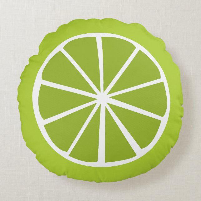 Fruit slice design round pillow (Front)