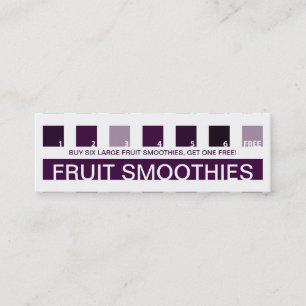 FRUIT SMOOTHIE customer appreciation (mod squares) Loyalty Card