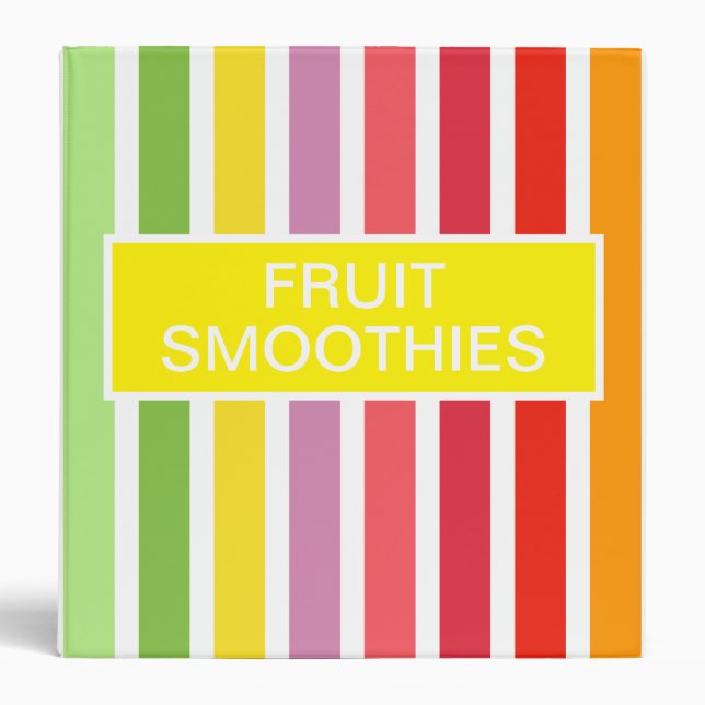 Fruit Smoothie Recipe Binder (Front)