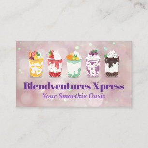 Fruit Smoothie Shakes Berries Business Card