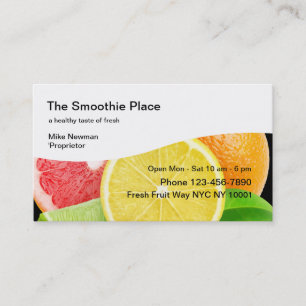 Fruit Smoothie Shop Business Card