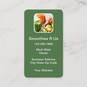Fruit Smoothie Thème Cartes de visite verticaux