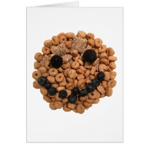 Fruit souriant mignon et visage de céréales