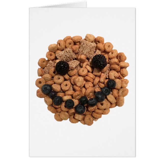 Fruit souriant mignon et visage de céréales (Devant)
