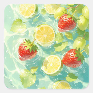 Fruit Splash Square Sticker