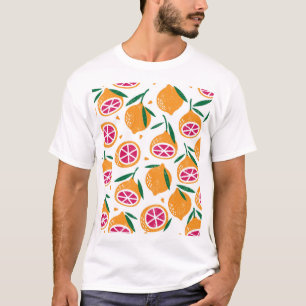 Fruit Stamp Textured Seamless Pattern T-Shirt