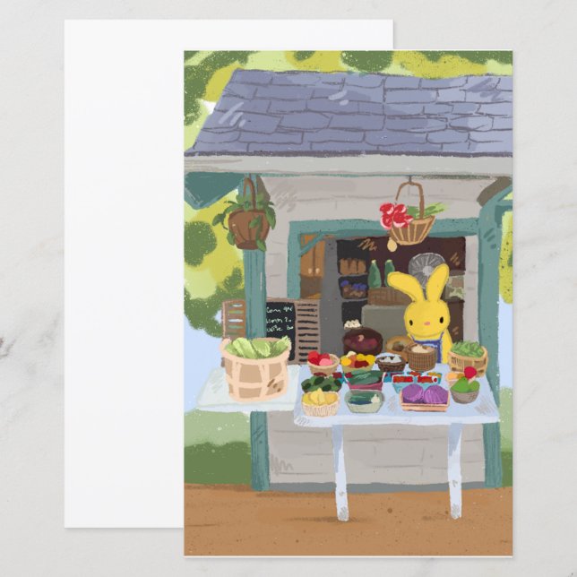 Fruit Stand Art Print (Front/Back)