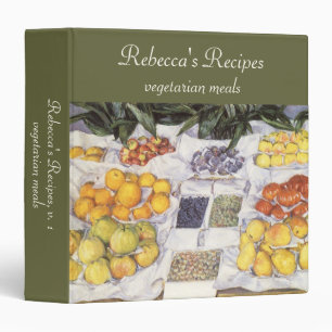 Fruit Stand by Gustave Caillebotte, Vintage Art Binder