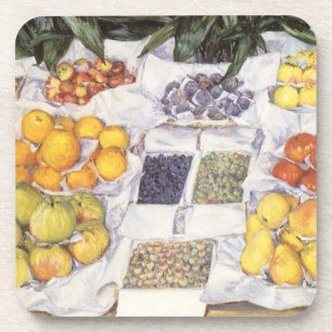 Fruit Stand by Gustave Caillebotte, Vintage Art Coaster