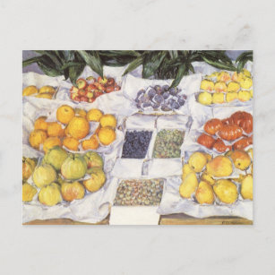 Fruit Stand by Gustave Caillebotte, Vintage Art Postcard