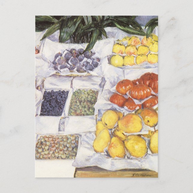 Fruit Stand by Gustave Caillebotte, Vintage Art Postcard (Front)