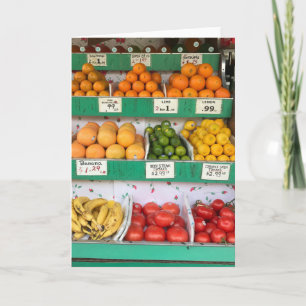 Fruit Stand, Columbus Avenue, New York City, NYC Card