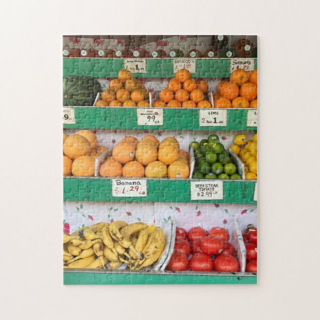 Fruit Stand, Columbus Avenue, New York City, NYC Jigsaw Puzzle (Vertical)