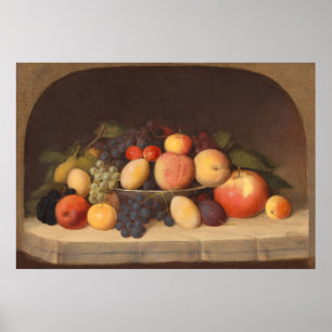 Fruit Still Life, Robert Duncanson Poster d'art
