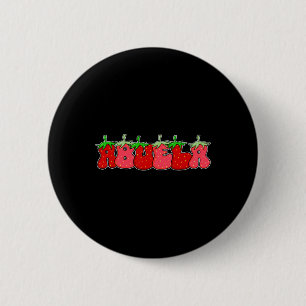 Fruit Strawberry Grandma Abuela Halloween Costume 2 Inch Round Button