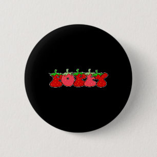 Fruit Strawberry Grandpa Poppy Halloween Costume 2 Inch Round Button