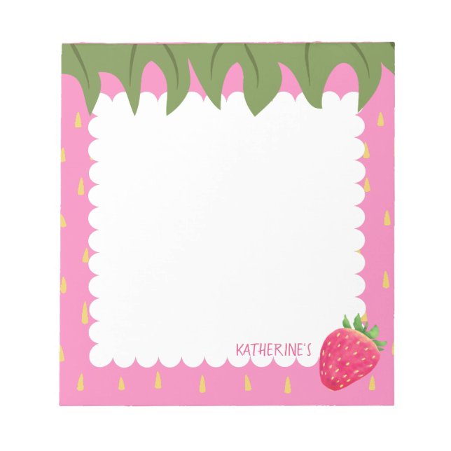 Fruit Strawberry Notepad (Front)