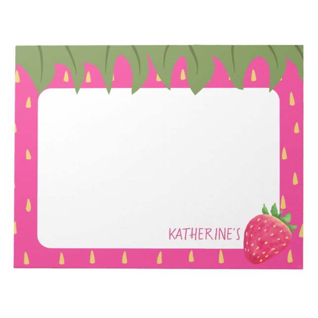 Fruit Strawberry Notepad (Front)