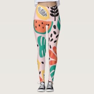 Fruit Stylish: Vintage Pattern Design. Leggings