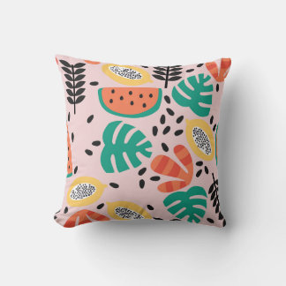 Fruit Stylish: Vintage Pattern Design. Throw Pillow