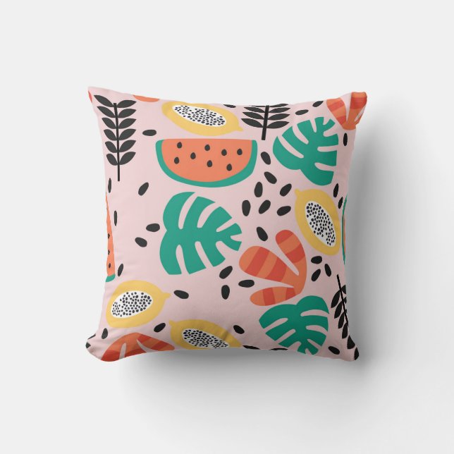Fruit Stylish: Vintage Pattern Design. Throw Pillow (Front)