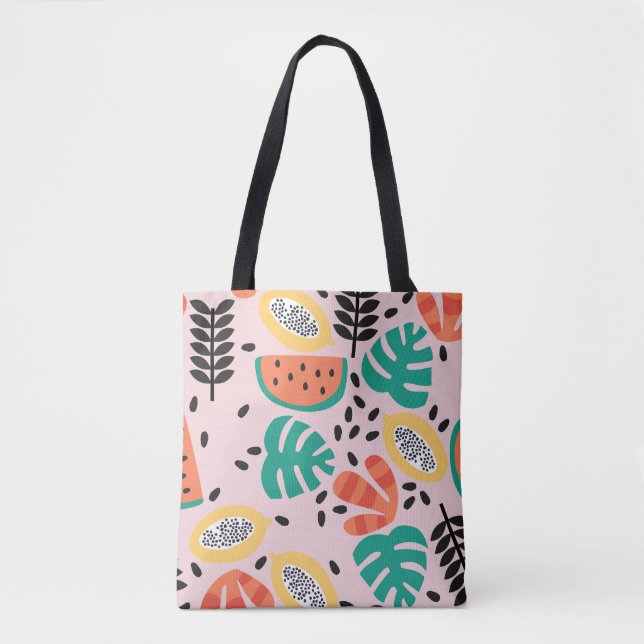 Fruit Stylish: Vintage Pattern Design. Tote Bag (Front)