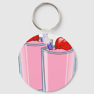 Fruit Sweet Smoothie Strawberry Dessert Destiny Keychain