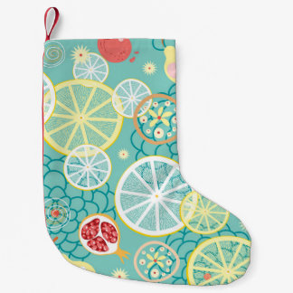 Fruit Texture, Vibrant Background. Small Christmas Stocking