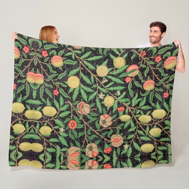 FRUIT TREE POMEGRANITE PATTERN FLEECE BLANKET (In Situ)