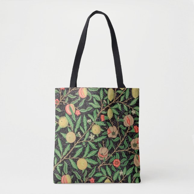FRUIT TREE POMEGRANITE PATTERN TOTE BAG (Front)