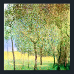 Fruit Trees by Gustav Klimt Poster<br><div class="desc">Fruit Trees was conceived in 1901 and illustrates the calm countryside the artist was captured by. This is a faithful photographic reproduction of a public domain work of art by Gustav Klimt .</div>
