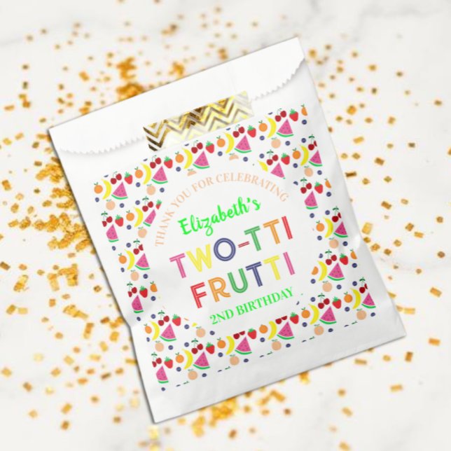 Fruit Two-tti Frutti 2nd Birthday Favour Bag (Creator Uploaded)