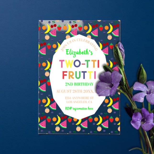 Fruit Two-tti Frutti 2nd Birthday Invitation (Creator Uploaded)