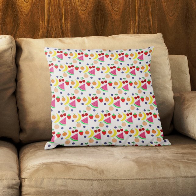 Fruit Two-tti Frutti 2nd Birthday Throw Pillow (Creator Uploaded)