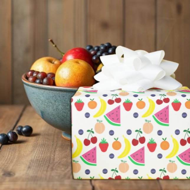 Fruit Two-tti Frutti 2nd Birthday Wrapping Paper (Creator Uploaded)