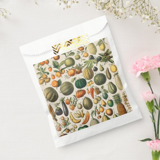 Fruit Vegetable Botanical Scientific Illustration Favour Bag (Sealed)