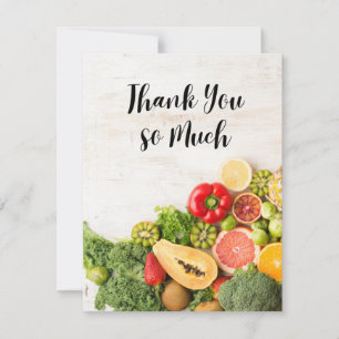 Fruit Vegetable Grocery Shop themed  Thank You Car Card