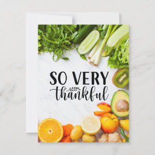 Fruit Vegetable Grocery Shop themed Thank You Car Card