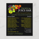 Fruit & Vegetables, Juice Bar Advertising Flyer<br><div class="desc">Fruit & Vegetables,  Juice Bar Advertising Flyers By The Business Card Store.</div>