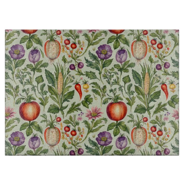 Fruit, Veggies, Flowers  Cutting Board (Front)