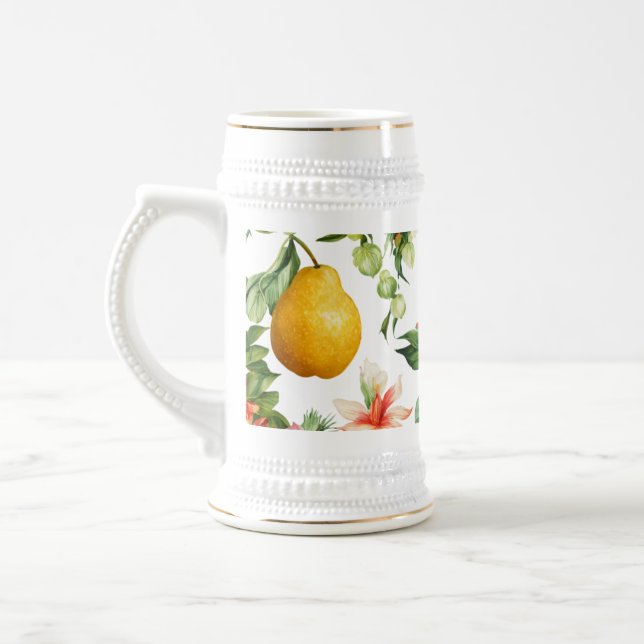 Fruit Watercolor Pattern Stein – 22 oz   (Left)