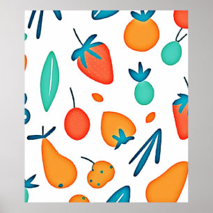 Fruit Whimsy: Playful Pattern Poster