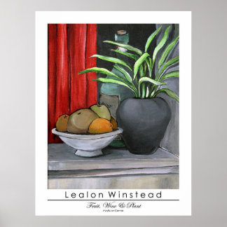 Fruit, Wine & Plant Poster