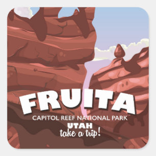 Fruita Capitol Reef National Park Utah Square Sticker
